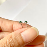 SOLD OUT: A-Grade Natural Imperial Green Jadeite MINI.malist Earring No.180562