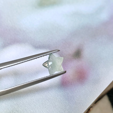 1.05ct Icy A-Grade Natural Floral Jadeite Star No.130106
