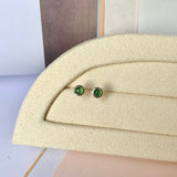 SOLD OUT: A-Grade Natural Imperial Green Jadeite MINI.malist Earring No.180564