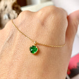 SOLD OUT: Icy A-Grade Imperial Green Jadeite Kitten Paw Pendant No.171971