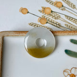 A-Grade Natural White Brownish Yellow Jadeite DonutNo. 171688