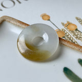 A-Grade Natural White Brownish Yellow Jadeite DonutNo. 171688