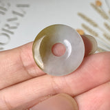 A-Grade Natural White Brownish Yellow Jadeite DonutNo. 171688