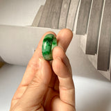 18.2mm A-Grade Natural Floral Imperial Jadeite Abacus Ring Band No.162219C