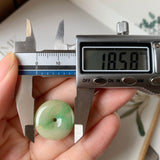 SOLD OUT: A-Grade Natural Yellowish Green Jadeite Donut No.171678