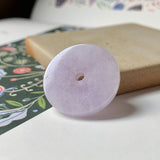 A-Grade Natural Lavender Jadeite Donut Pendant No.170265