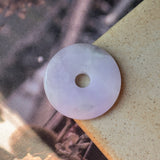 A-Grade Natural Lavender Jadeite Donut Pendant No.220213