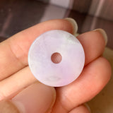 A-Grade Natural Lavender Jadeite Donut Pendant No.220213