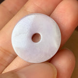 A-Grade Natural Lavender Jadeite Donut Pendant No.220213