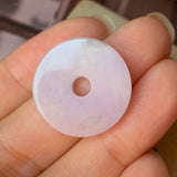 A-Grade Natural Lavender Jadeite Donut Pendant No. 220213