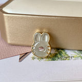 SOLD OUT: A-Grade Light Grey Jadeite Little Bunny with Carrot Pendant No.171973