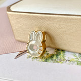 SOLD OUT: A-Grade Light Grey Jadeite Little Bunny with Carrot Pendant No.171973