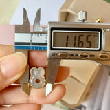 SOLD OUT: A-Grade Light Grey Jadeite Little Bunny with Carrot Pendant No.171973
