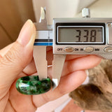 SOLD OUT: 18.1mm A-Grade Natural Floral Imperial Jadeite Abacus Ring Band No.162219D