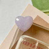 A-Grade Natural Lavender Jadeite Heart Pendant No.171983