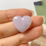 A-Grade Natural Lavender Jadeite Heart Pendant No.171983