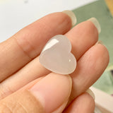 A-Grade Natural Faint Pink Jadeite Heart Pendant No.171984