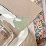 A-Grade Natural Light Green Jadeite Heart Pendant No.171985