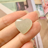 A-Grade Natural Light Green Jadeite Heart Pendant No.171985
