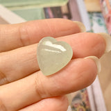 A-Grade Natural Light Green Jadeite Heart Pendant No.171985