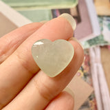 A-Grade Natural Light Green Jadeite Heart Pendant No.171985