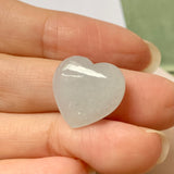 A-Grade Natural Light Blue Jadeite Heart Pendant No.171986