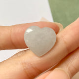 A-Grade Natural Light Blue Jadeite Heart Pendant No.171986