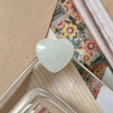 A-Grade Natural White Jadeite Heart Pendant No.171987