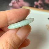 A-Grade Natural Moss On Snow Jadeite Donut Pendant No.171552