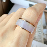 SOLD OUT: A-Grade Natural Lavender Jadeite Invincible Bespoke Ring Band No.161997
