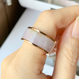 SOLD OUT: A-Grade Natural Lavender Jadeite Invincible Bespoke Ring Band No.161997