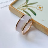 A-Grade Natural Lavender Jadeite Invincible Bespoke Ring Band No.161997