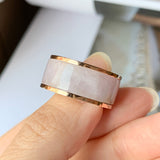 A-Grade Natural Lavender Jadeite Invincible Bespoke Ring Band No.161997