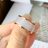 A-Grade Natural Lavender Jadeite Invincible Bespoke Ring Band No.161997