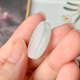 A-Grade Natural Moss On Snow Jadeite Donut Pendant No. 170783