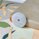 A-Grade Natural White Jadeite Donut Pendant No. 170784