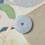A-Grade Natural White Jadeite Donut No. 170784