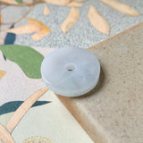 A-Grade Natural White Jadeite Donut No. 170784