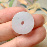 A-Grade Natural White Jadeite Donut Pendant No. 170784