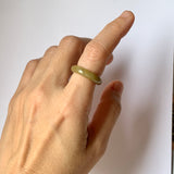 15.9mm A-Grade Natural Jadeite Abacus Ring Band No: 161831