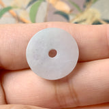 A-Grade Natural White Jadeite Donut Pendant No. 170784