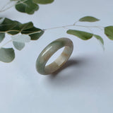 16.9mm A-Grade Natural Jadeite Abacus Ring Band No.161815