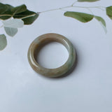 16.9mm A-Grade Natural Jadeite Abacus Ring Band No.161815