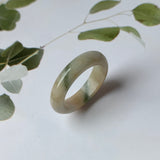16.9mm A-Grade Natural Jadeite Abacus Ring Band No.161816