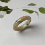 16.9mm A-Grade Natural Jadeite Abacus Ring Band No.161816