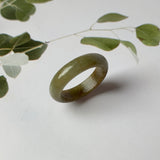 17mm A-Grade Natural Jadeite Abacus Ring Band No.161907