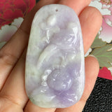 A-Grade Type A Natural Lavender and Green Jadeite Jade Pendant No.170456