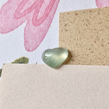 Icy A-Grade Natural Green Jadeite Heart Pendant No.171993