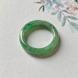 16.8mm A-Grade Natural Imperial Floral Jadeite Abacus Ring Band No.162179
