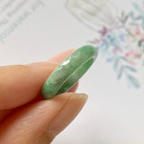 16.8mm A-Grade Natural Imperial Floral Jadeite Abacus Ring Band No.162179